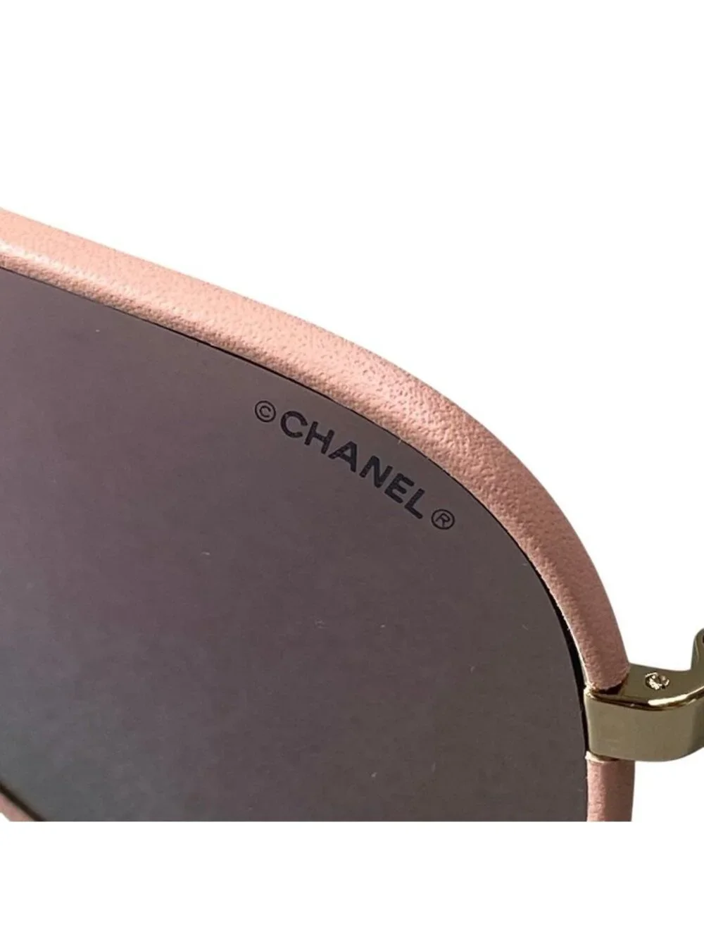 Chanel CC Logo Side Chain Pilot Sunglasses Eyewear